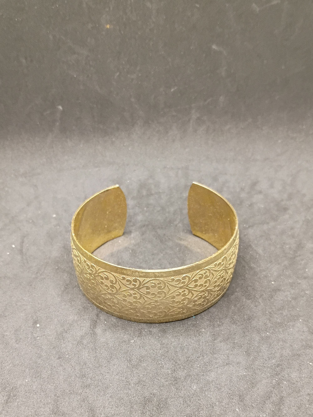 Ornate Gold Tone Cuff Bracelet